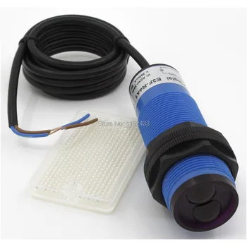 

E3F-R4A1 M30 4m sensing AC 90-250V two wires NO retroreflective photoelectric switch sensor with reflector