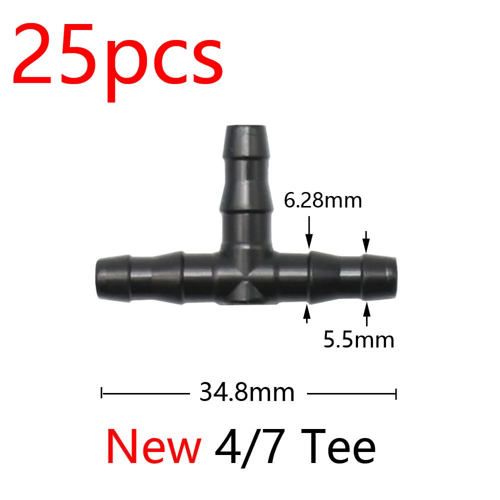 Garden Hose Connectors Barbed Tee Elbow Cross End Plug Coupling WDrip Irrigation System Atering Fitting For 3/5 4/7mm Hsse 6