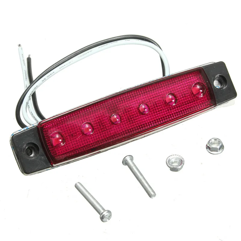 

DC12V 6 светодиодный грузовик с прицепом Боковые указатели поворота габаритные огни, стоп-сигнал тревоги сигнальная лампа красного цвета зеленый цвет: желтый, Белый Синий Фиолетовый Поддержка; Прямая поставка