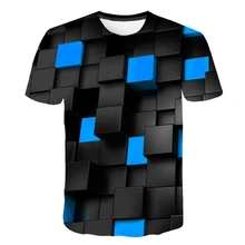 New Brand Plaid T shirts Men Geometric Tshirt Homme Stripes Tshirts Casual Vortex T shirt 3d Colorful Print Mens Clothing