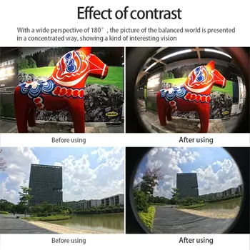 

180 Degree External Optical Glass Lenses Fish Eye Lens For DJI OSMO ACTION Underwater Action Camera Accessories D08A