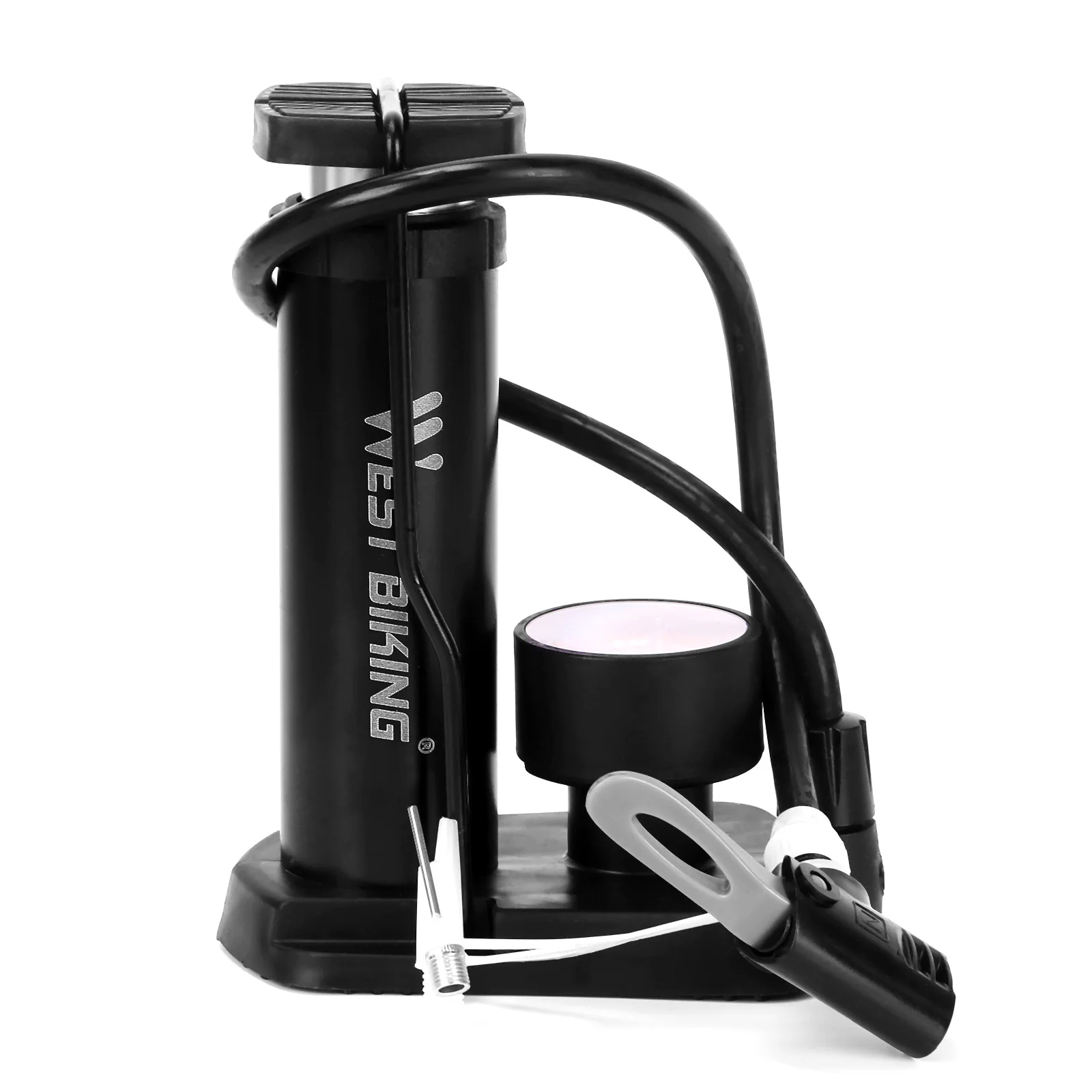 Bicycle Foot Pump 120Psi High Pressure Portable Bike Pump Ultra-light with Barometer Cycling Inflator Foot Bomba de ar bicicleta