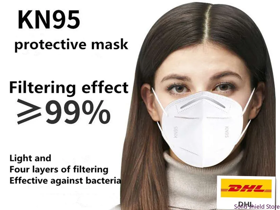 

20pcs KN95 protective mask 4 Layers Mouth Mask Protective Face Mask Same as KF94 FFP2 Fast Shipping DHL