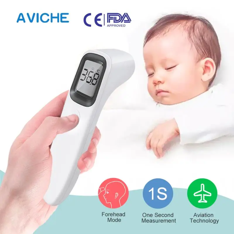 LCD Digital Non-contact IR Infrared Thermometer Forehead Body Temperature Meter