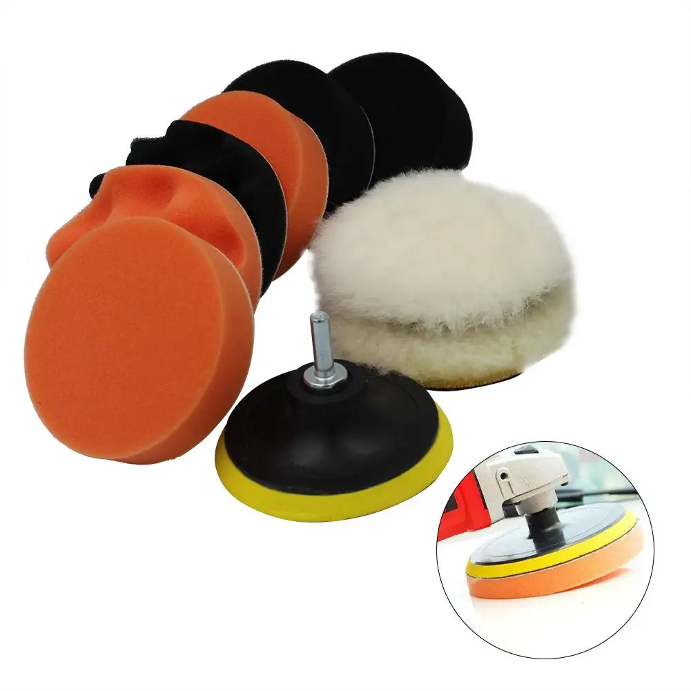 10PCS 4 inch Car Polishing Disc For M10 Threaded Tools Car Polishing Pad Set Sponge Polishing Waxing Buffing Pads Polishing Care