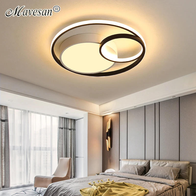 Modern Ceiling Light LED Round Gray Color And White Black Color Living  Room Warm Romantic Bedroom Hall Lamps Study Room Lamps