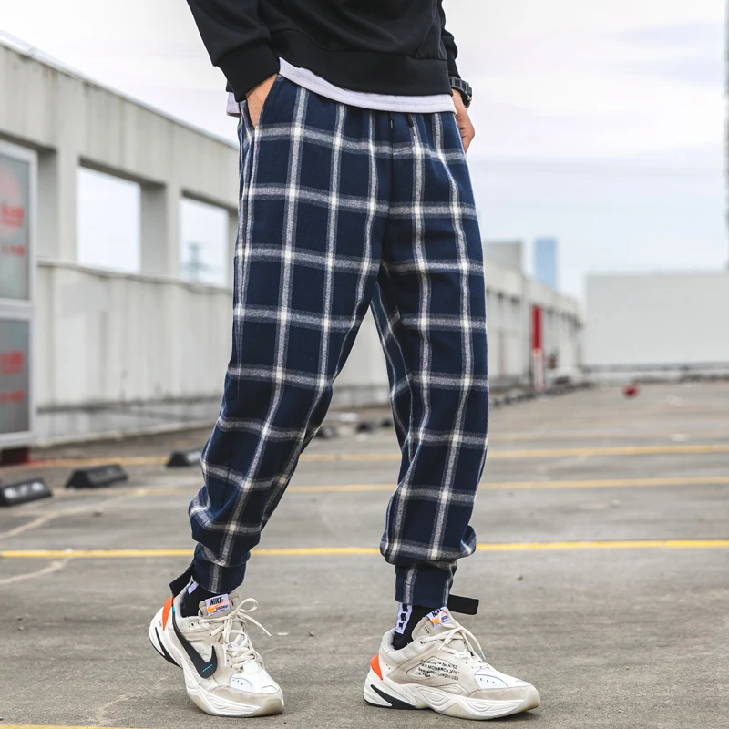 men's chequered trousers