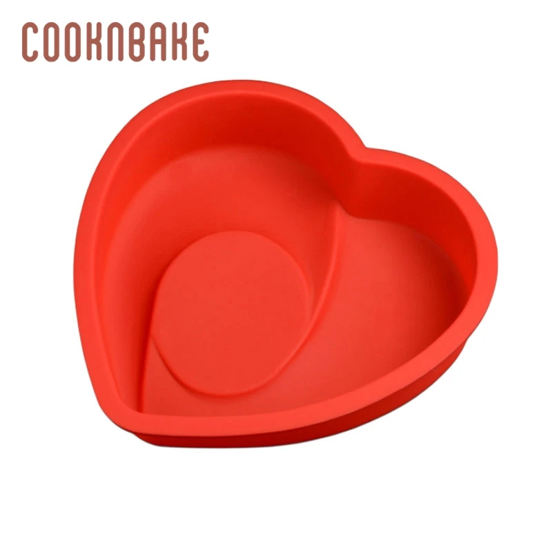 COOKNBAKE силиконовая форма для торта, большое сердце, Кондитерская выпечка, форма 8 дюймов, форма для пиццы, 3d форма для выпечки хлеба, торт, украшенный DIY, день рождения