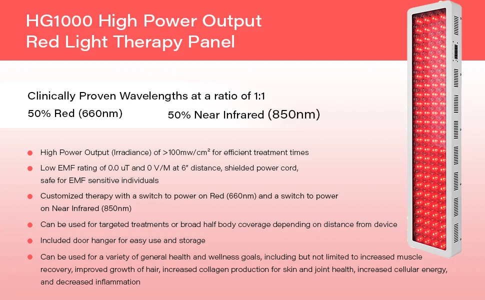 1000 Вт светодиодный красный светильник, терапевтическая лампа, красная нм и около инфракрасного нм, светильник для всего тела, терапия для мышц и суставов, облегчение боли
