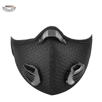 

Activated Carbon Replaceable Filters Breathing Valves Motorcycle Mask PM2.5 Breathable Anti Smog Dustproof Mask