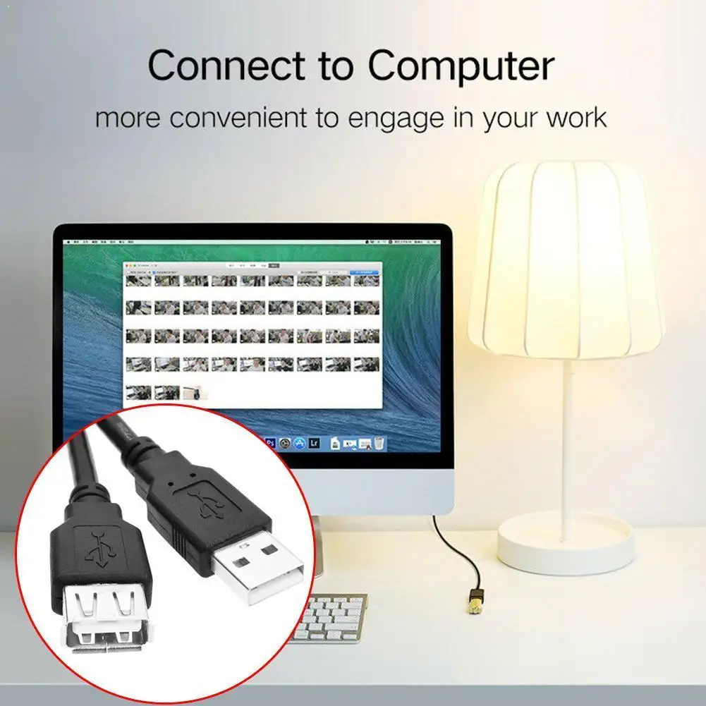 

1.5M Data Sync Extension Cable USB 2.0 Standard A Male Extension A Standard Extender Female Cord 1.5M/5.0ft Cable To R8M7