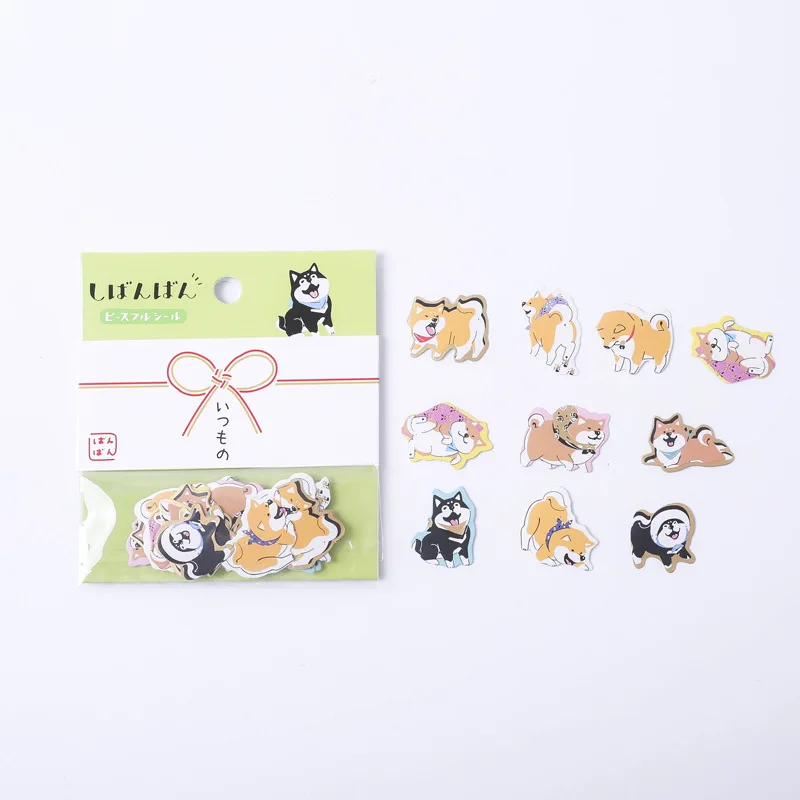 40 шт./упак. Kawaii наклейки с изображениями собак ручка блокнот декоративная наклейка - Цвет: D