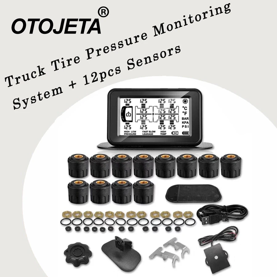 Tanie Ulepszona wersja system monitorowania ciśnienia w oponach TPMS samochodu 6 8 10 12 czujników do ciężarówki przyczep, samochodów kempingowych, autobus, miniaturowe samochodów osobowych