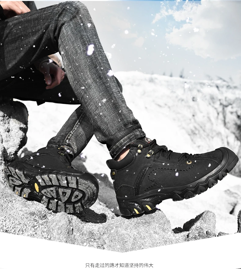 Мужские ботинки ручной работы из натуральной кожи; очень теплая зимняя обувь на шнуровке; Мужские Зимние ботильоны высокого качества; Мужская обувь; размеры 36-48