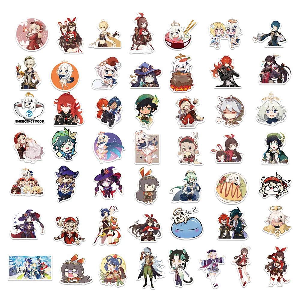 50/100pcs Genshin Impact stickers 48 cm Genshin stickers Open Wor KMinded
