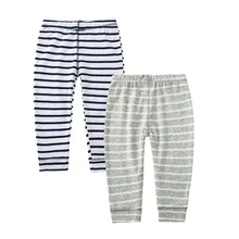 Модные милые штаны с эластичной резинкой на талии для маленьких мальчиков и девочек одежда для малышей из хлопка полосатые штаны