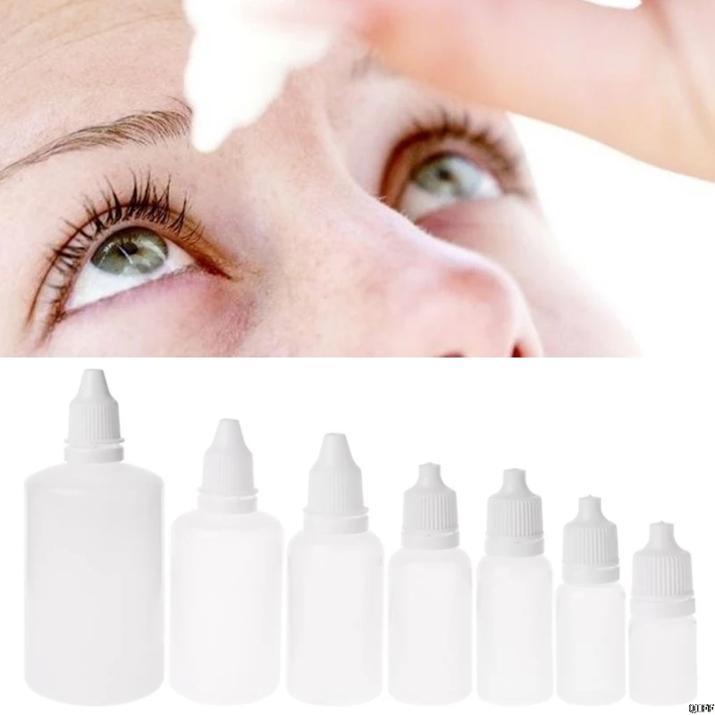 

5-100ml Empty Plastic Squeezable Dropper Bottles Eye Liquid Dropper Container
