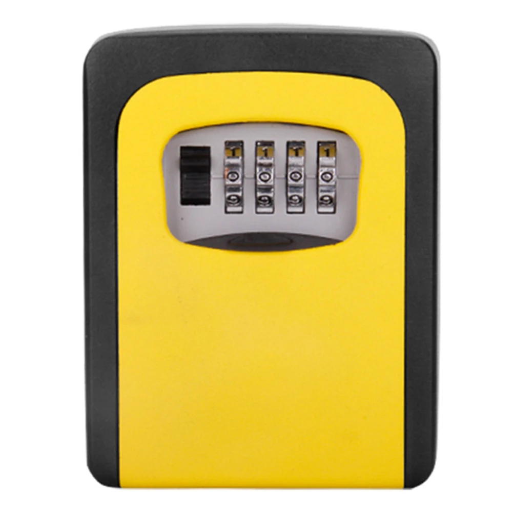 Yellow Пароль ключ коробка настенный безопасности Противоугонная открытый ключ безопасный замок Коробка для хранения SNO88 - Цвет: Yellow