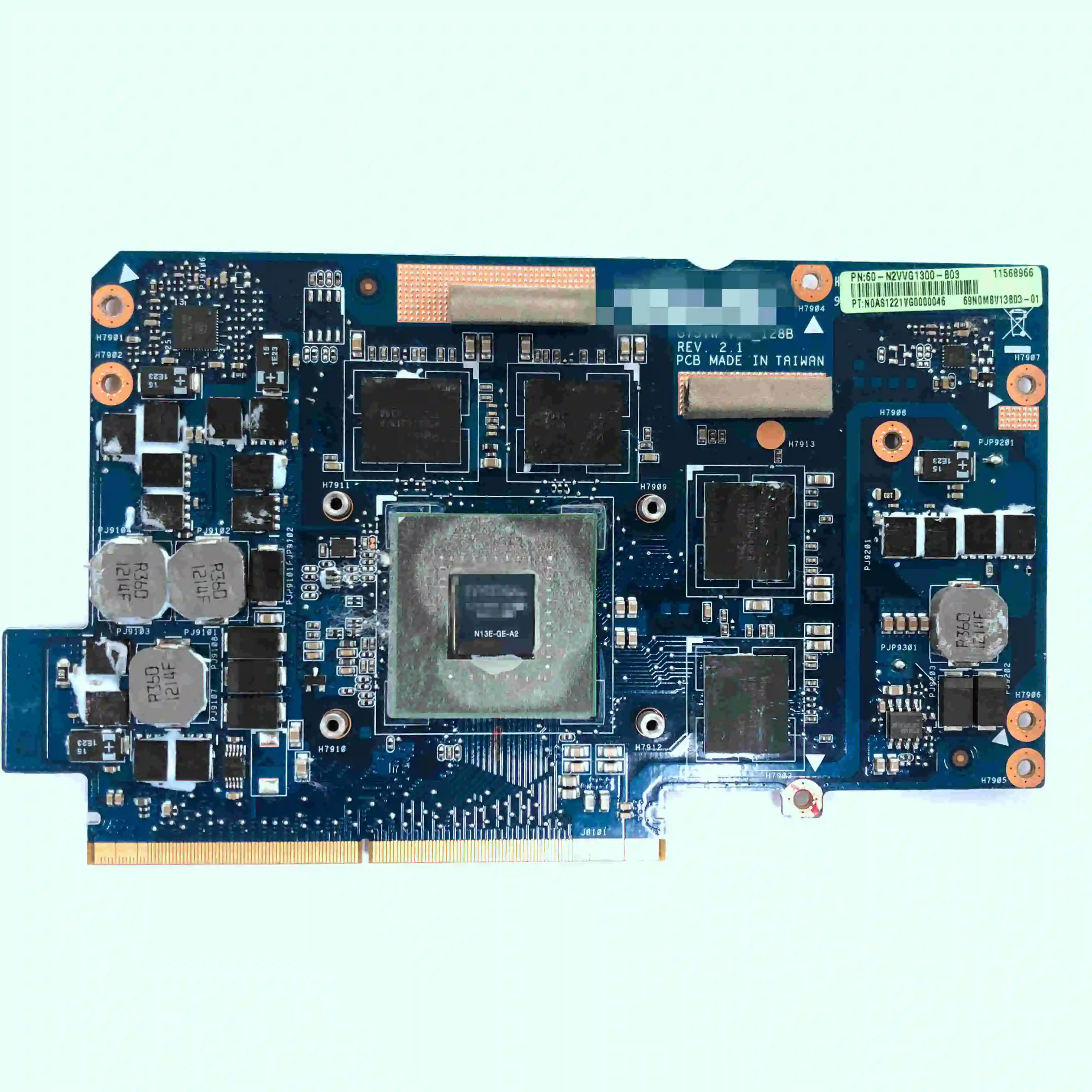Placa Gráfica Portátil para Asus G75vw Placa de Vídeo 2gb Ddr5 60-n2vg1301 Vga _ 128b N13e-ge-a2 Gtx660m Novo