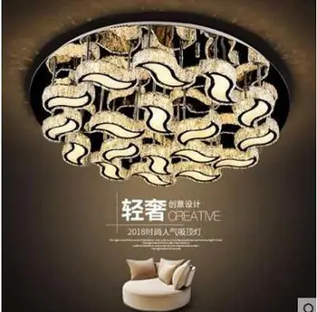 

Crystal lamp living room modern minimalist atmosphere home restaurant round ceiling lamp personality warm bedroom study lamp