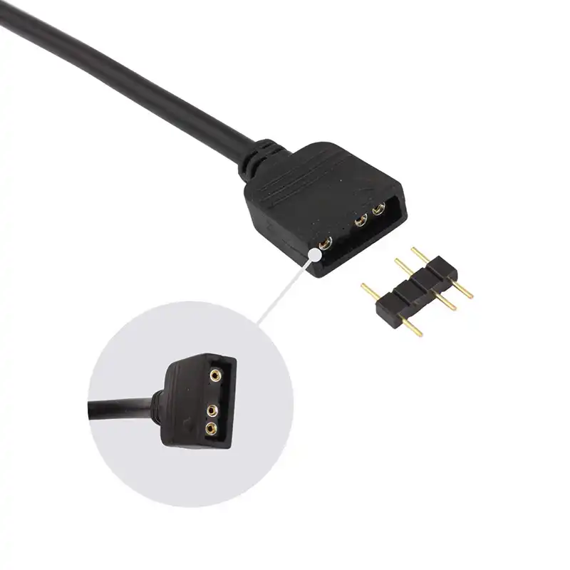 Molex 5V 3 Pin RGB ARGB AURA 3 Button Controller w/ 2 3 4 5 RGB