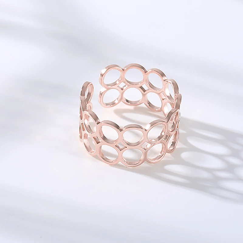 Простой Bague Femme Регулируемые кольца открытый шестиугольный сотовый Медоносная пчела кольцо Anillos Femme модные вечерние ювелирные изделия для женщин