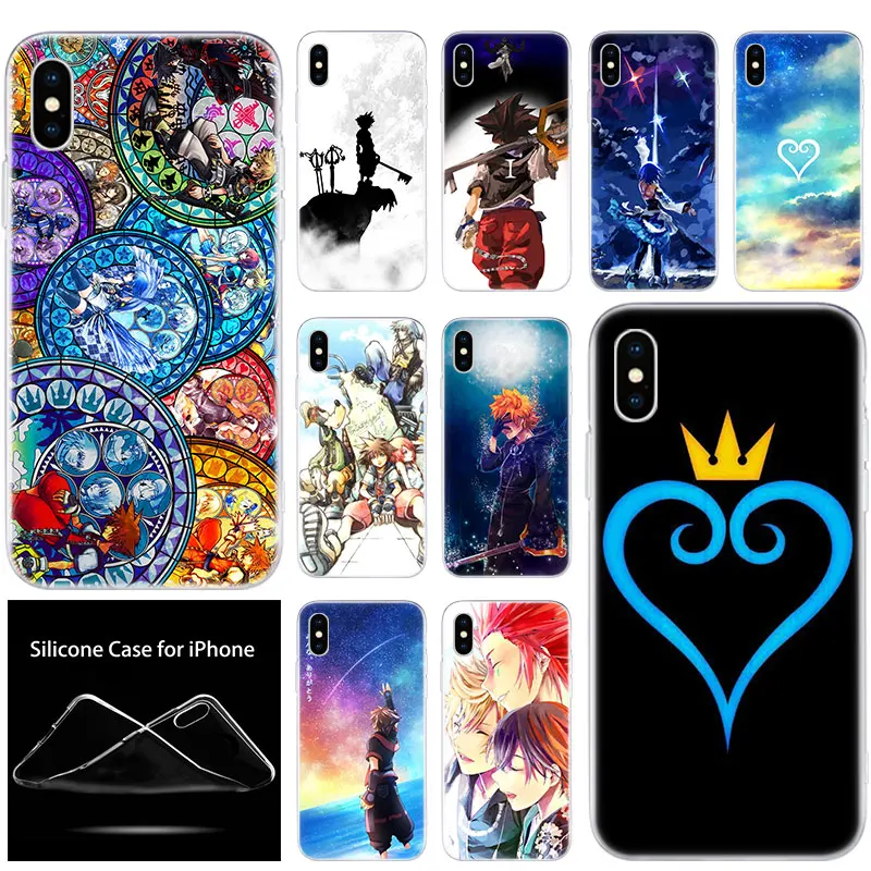 Роскошный мягкий силиконовый чехол для телефона с рисунком аниме Kingdom Hearts Apple iPhone
