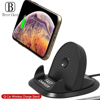 

10W Wireless Charging Car Center Console bracket for iPhone 11Pro X Xr Xs Max Samsung Huawei Wireless Quick Chargers Stand Dock