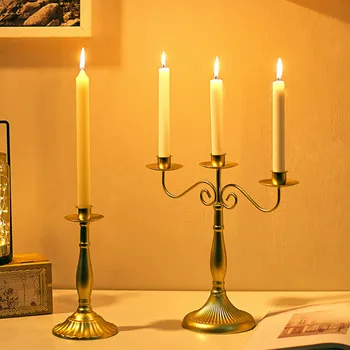 

Table Candle Holders Stand Metal Gold Luxury Metal Moroccan Candle Holder Lantern Romantic Kaarshouder Candlesticks KK60ZT