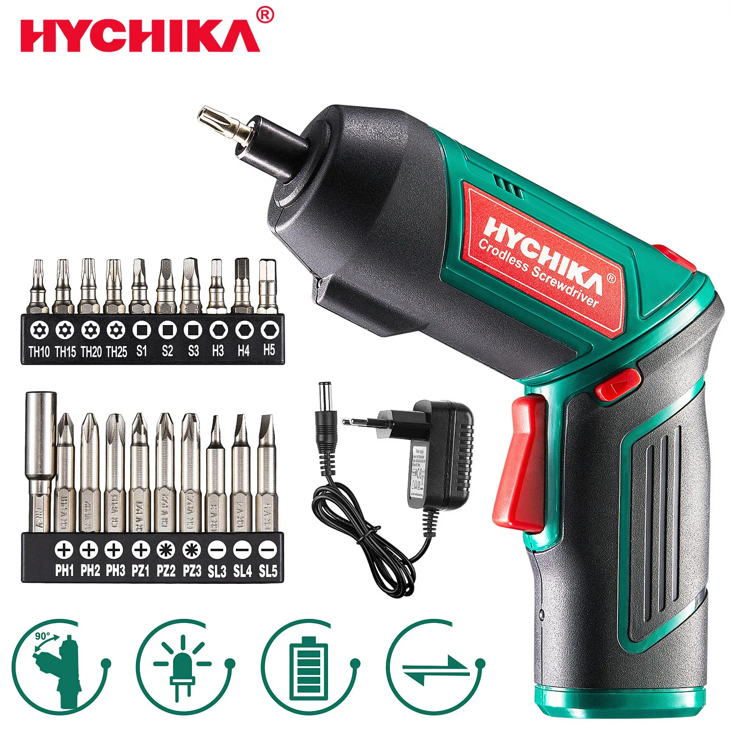 DC 3.6V Lithium Wireless Cordless Electric Power Screwdriver Tool w/ Charger e 