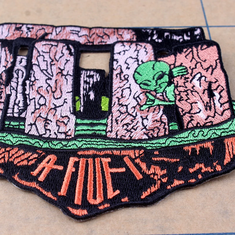 DIY рок-группа патч инопланетянин НЛО Полоса вышитые нашивки на одежду железо на нашивки для одежды металлические музыкальные значки для рюкзака
