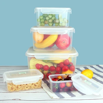 

Side lock square seal Lunch Containers Food Preservation Leak Proof Food Storage Container Bento Box