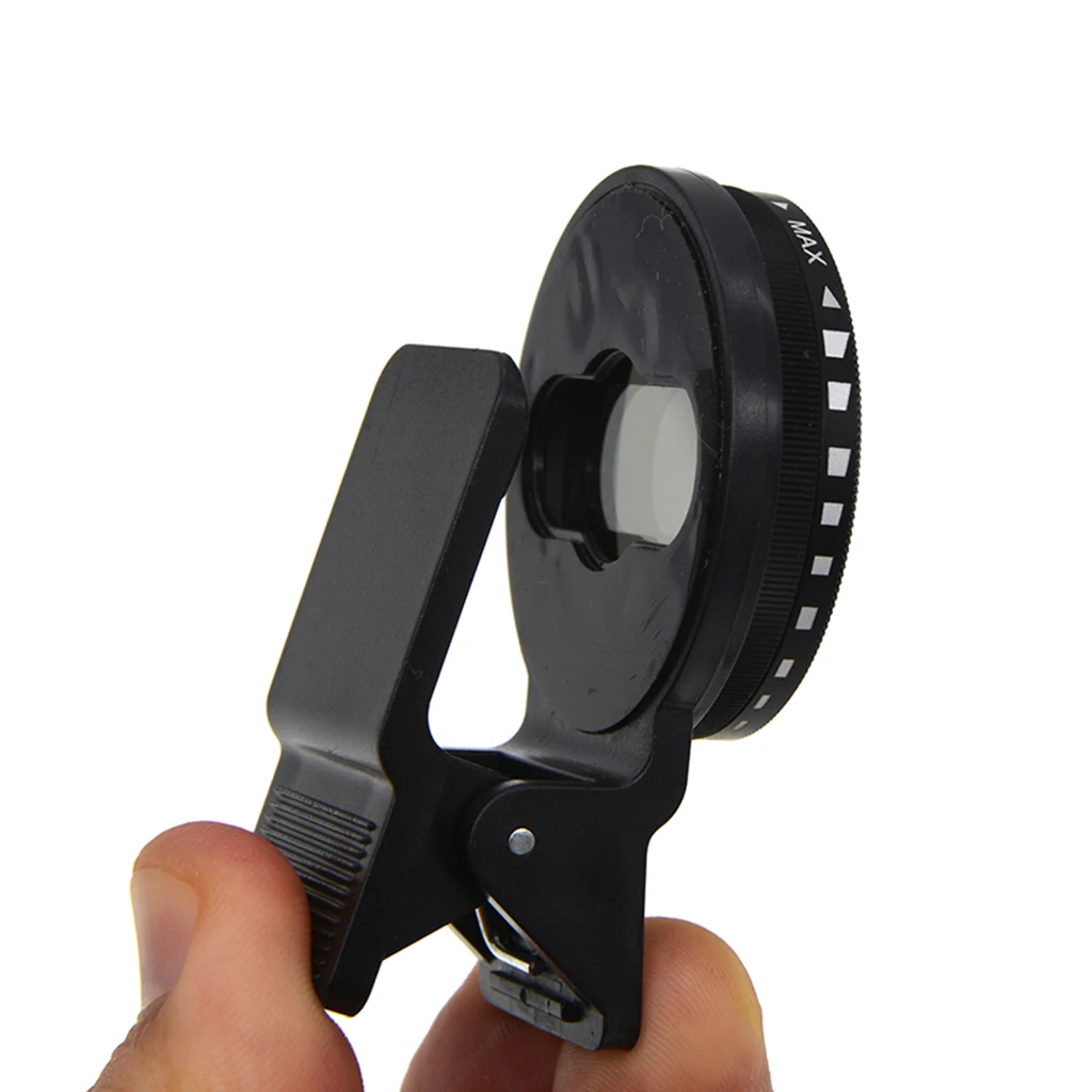 37mm Clip-on ND 2-400 Cellphone Camera Lens Filter Kit with Clip for Samsung HTC Motorola iPad and Other Smartphones