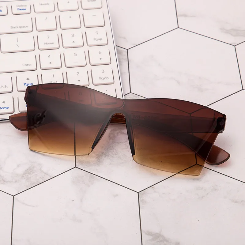 

Classice Oculos One Piece Square Sunglasses Women Eyepiece Ocean Color Lens Sun Glasses Men Eyewear Female Gafas Shades Male