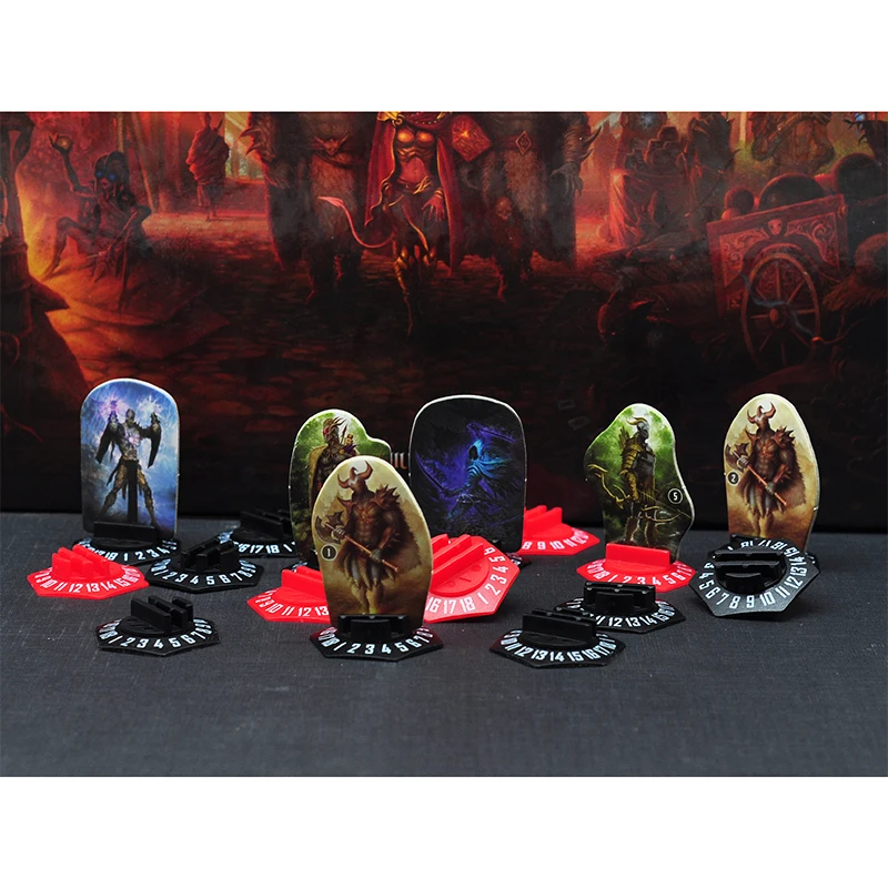 Gloomhaven Monster Standee Bases Pack of 30 3D Printed Hex with Health Tracker and Status Token Slots