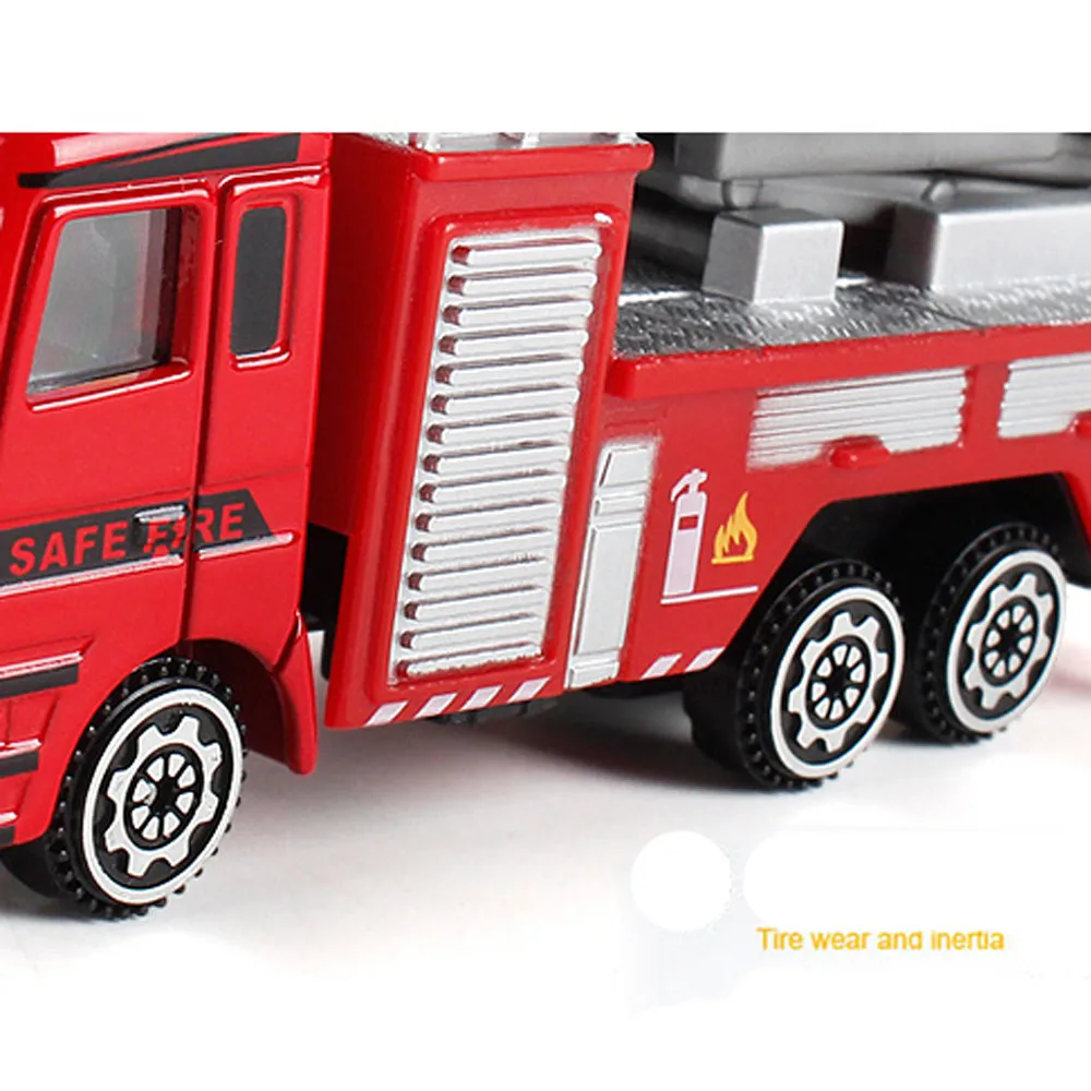 Alloy Engineering Toy Mining Car Truck Children's Birthday Gift Fire Rescue Present Toys For childrenToy Vehicles Fire Truck