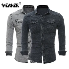 traje camisa mezclilla hombre – Compra traje camisa mezclilla hombre con  envío gratis en AliExpress version