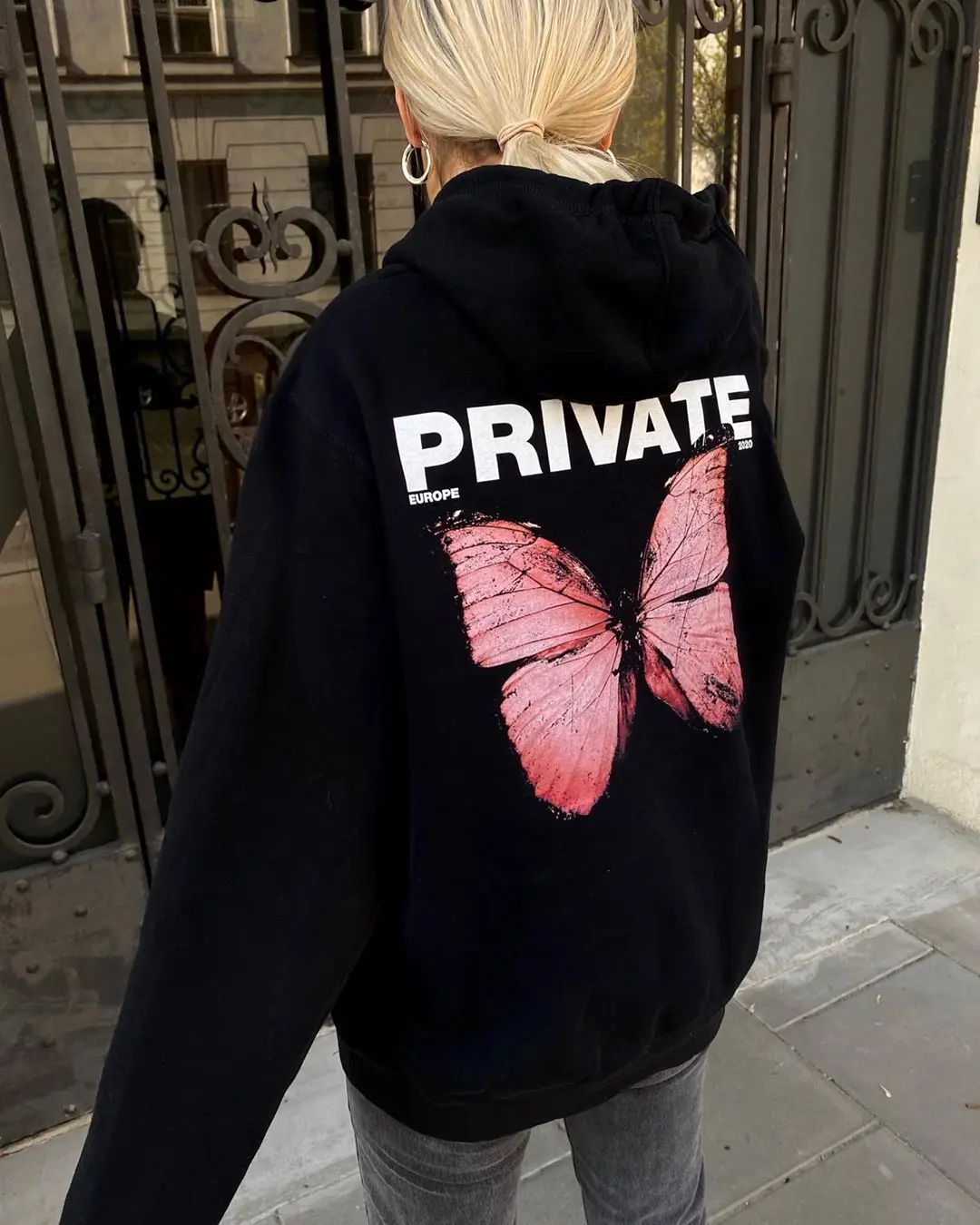 Hoodie private butterfly Clearance