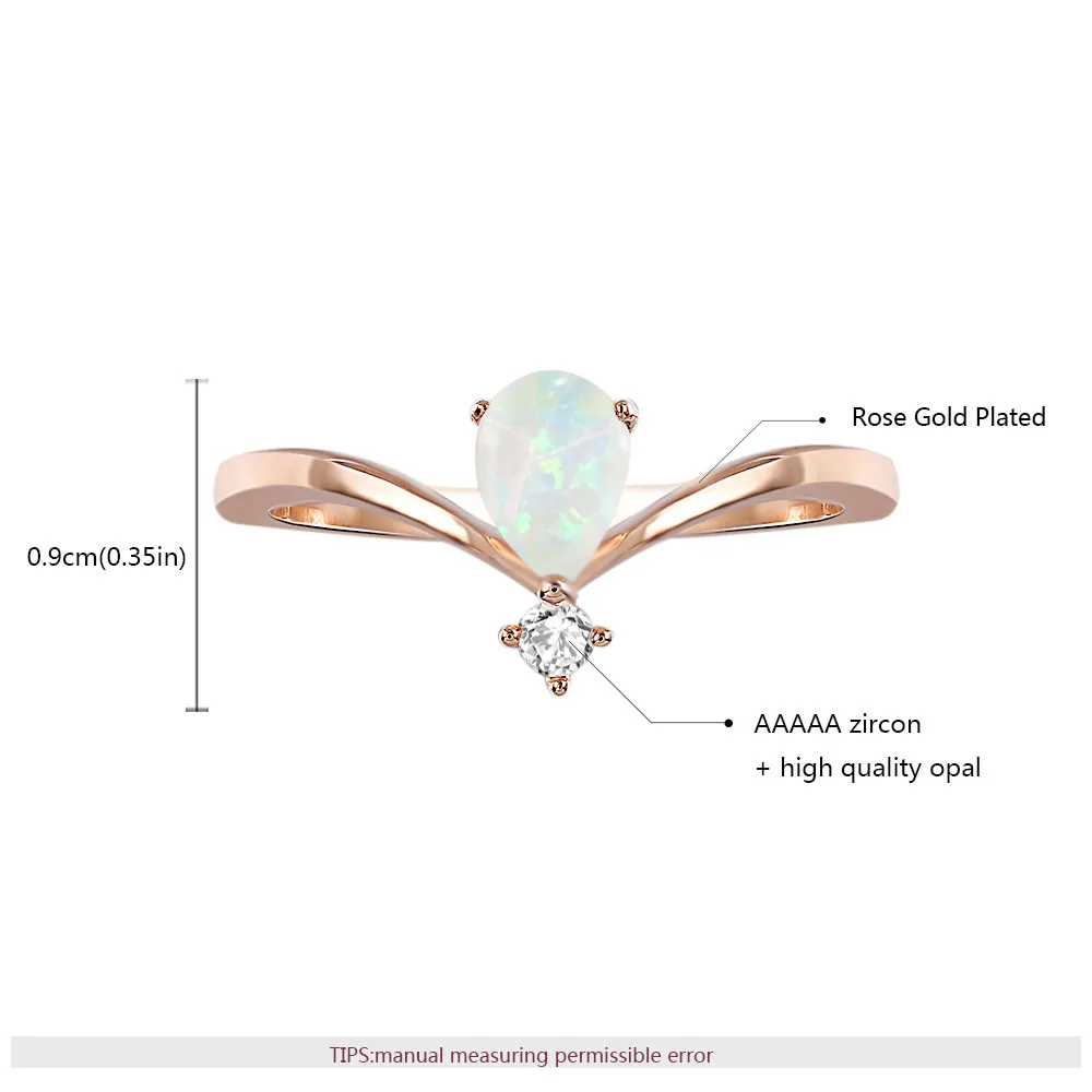 Австралийские кольца с огненным опалом для женщин, обручальное кольцо с цирконием, лунным камнем, розовое золото, изысканное кольцо для девушек, белый опал, свадебное кольцо anillos R5