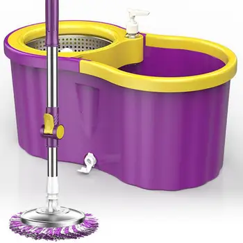 

Double drive rotary mop automatic hand-free washing dry mop bucket mop squeeze water tow barrel wet and dry