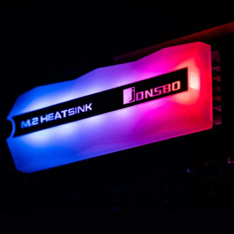 Jonsbo M.2-2 красочное освещение M.2 2280 радиатор SSD твердотельный жесткий диск кулер вентилятор радиатора Pin рассеивание теплоты Прохладный