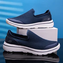 

Designer Brand Sport Sock Shoes Men Black Blue Big Size Soft Sole Mesh Running Sneakers Men Comfortable Slip-on Gym Men Sneakers