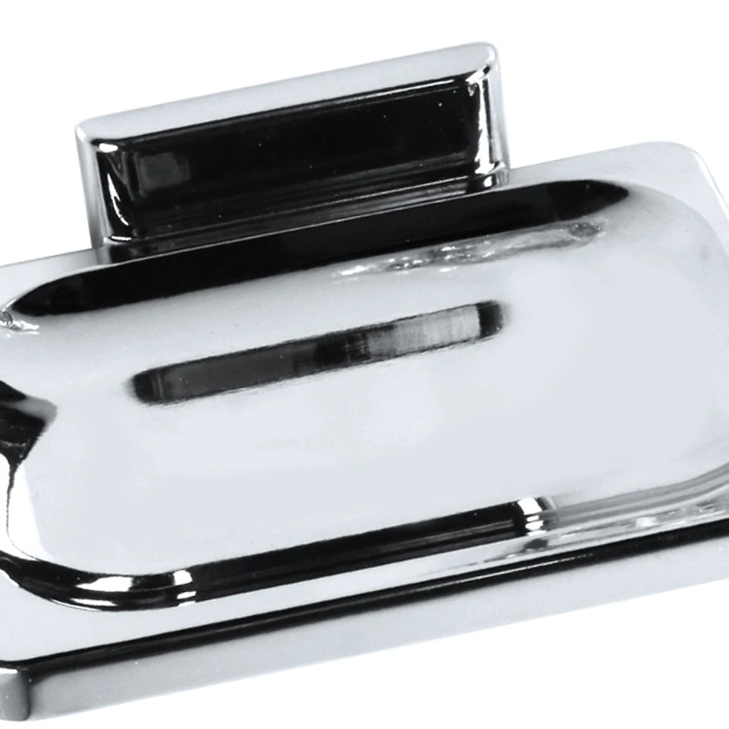Bathroom Accessory Set Toothbrush Holder and Soap Dish - Wall Mounted -- Chrome Plated Finish, All Metal Construction