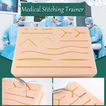 Kit de treinamento de sutura da pele almofada kit de treinamento de sutura almofada de trauma acessórios para a prática e uso de treinamento