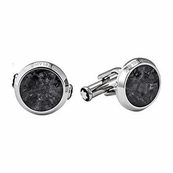 

Montblanc GEMELLI SARTORIAL IN ACCIAIO PIETRA GRANITE GRIGIA REF 118609