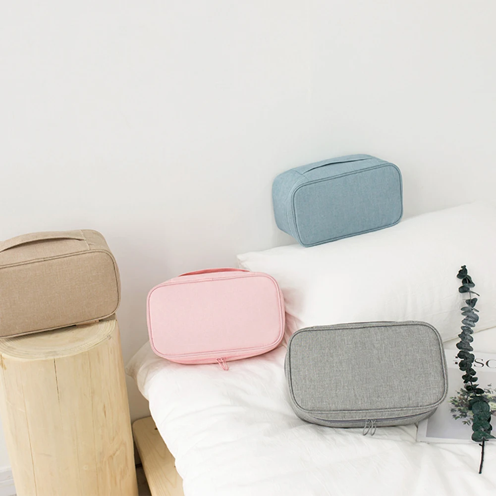 Fashion Durable Handheld Underwear Makeup Toiletry Wash Holder Waterproof Storage Bag