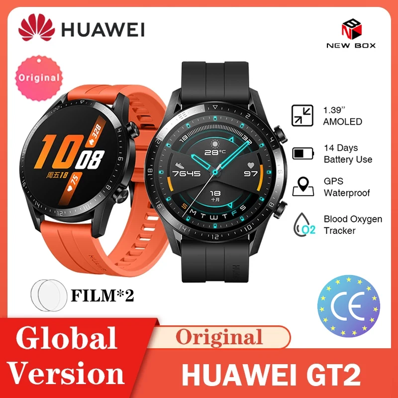 HUAWEI Watch GT2 GT2e глобальная версия GPS 14 дней работы водонепроницаемый телефон смарт