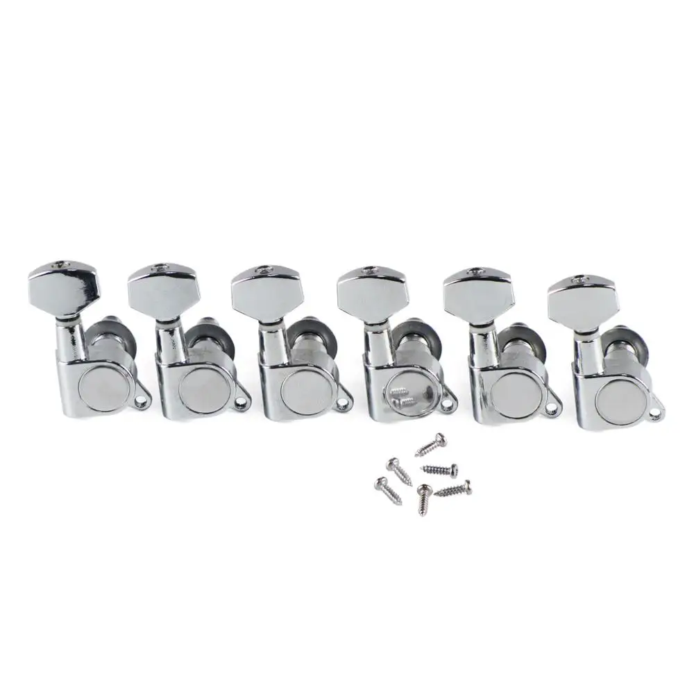 NEW 6PCS Sealed Guitar Machine Heads Tuners Tuning Keys Pegs 6R Chrome