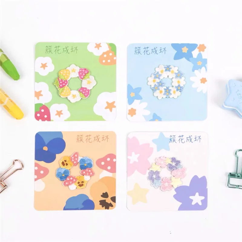 AHYONNIEX Blume Stickerei Patches für Tasche Jeans Erdbeere Pancy Daisy Kirsche Eisen Auf Patches für Kleidung Stickerei Emblem