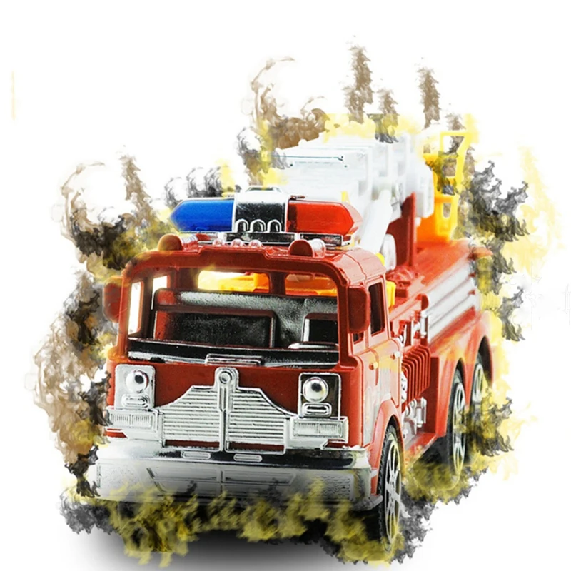 Имитация пожарного двигателя игрушка с инерционным механизмом инерционная игрушка «пожарная машина» Детская игрушка автомобиль большая инерция моделирование пожарная машина модель лестницы